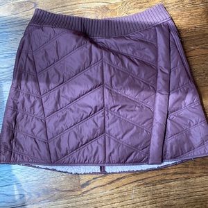 Prana quilted and Sherpa(ish) lined skirt - perfect for winter with tights under